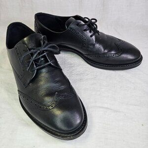 Ecco Sartorelle 25 Tailored Genuine Leather Classic Wingtip Derby Oxfords Shoes